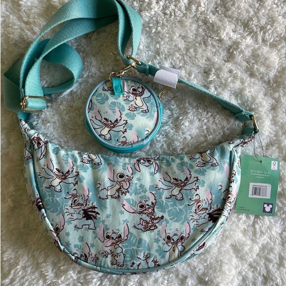 Bioworld Lilo & Stitch Tropical Stitch Purse + Detachable Coin Pouch NEW Disney - Picture 2 of 11